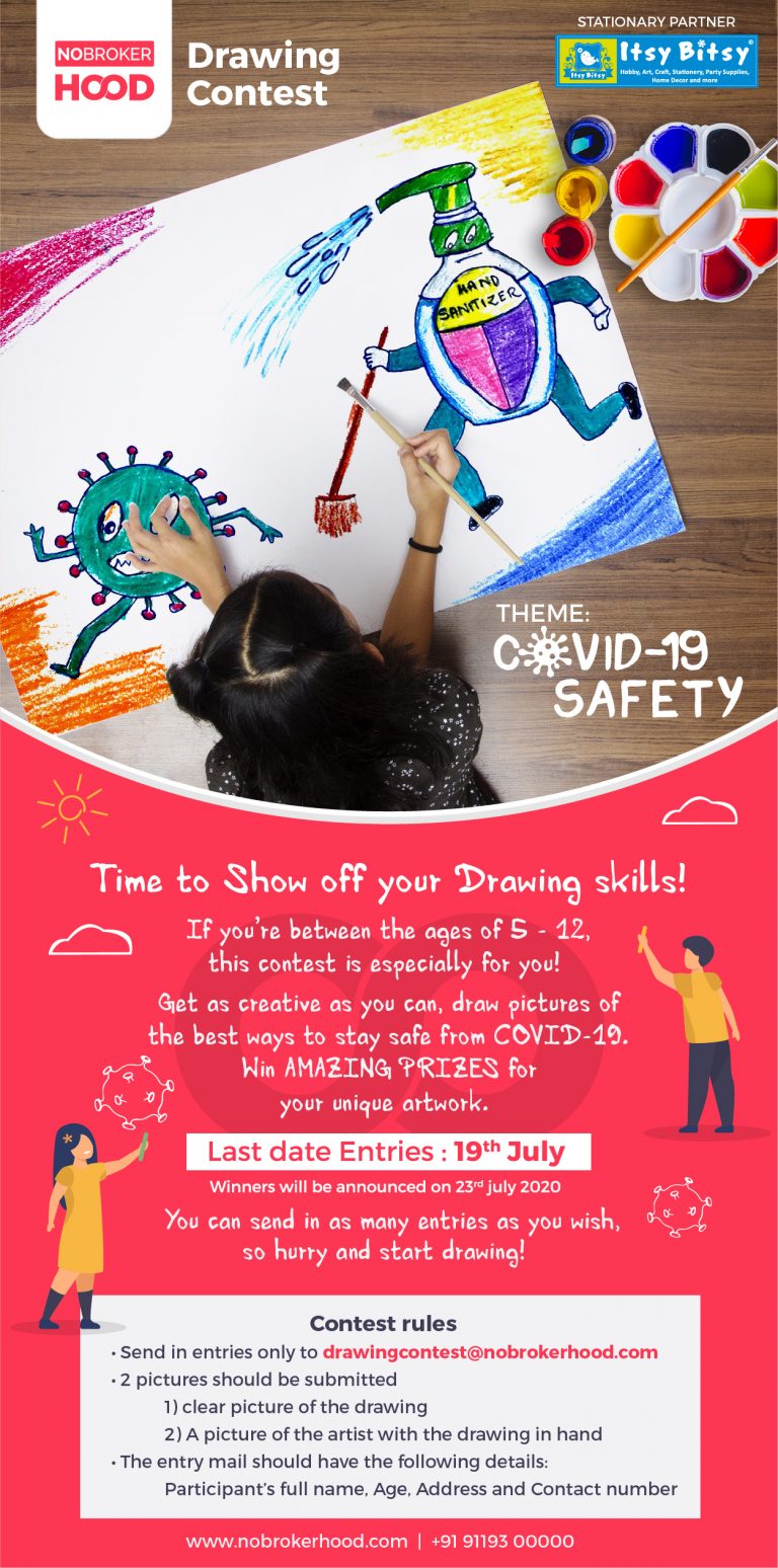 It's Contest Time! NoBrokerHood Drawing Contest Details NoBrokerHood