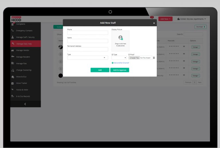 Safety dashboard for NoBorkerHood committee members