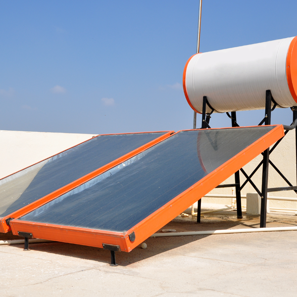 Solar panels for water heater