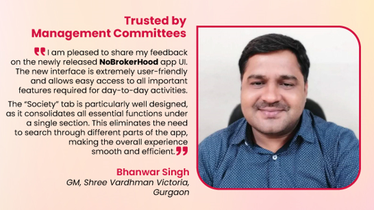 management committee testimonial for nobrokerhood society management system